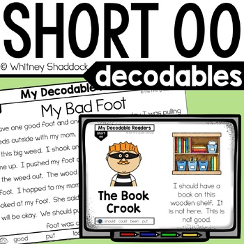 Preview of Short OO Sound Decodable Readers and Decodable Passages for First Grade