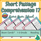 Short Passage Reading Comprehension Boom Cards™ | Deck 17