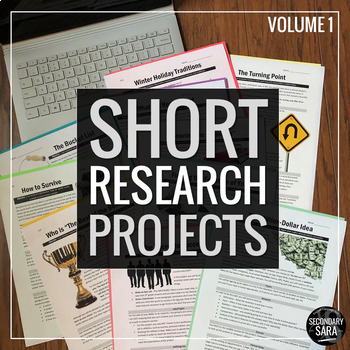 Preview of Short Research Projects 10-Project ELA Bundle: Volume I (with Google)