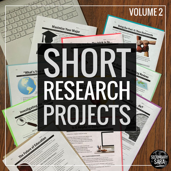 Preview of Short Research Projects 10-Project ELA Bundle: Volume II (with Google)