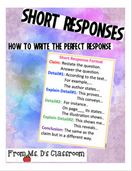 Preview of Short Response Template