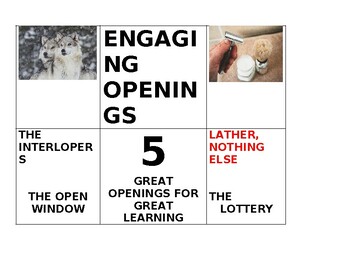 Preview of Short Stories: 5 Engaging Activities for Great Learning- Grade 10-12 readings.