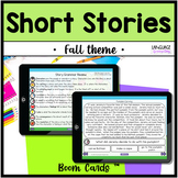 Short Stories Comprehension Story Grammar BOOM CARDS Fall 