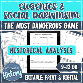 Preview of Social Darwinism and Eugenics in Richard Connell's The Most Dangerous Game