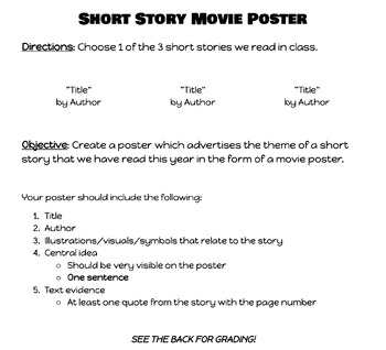 Preview of Short Stories Movie Poster Project