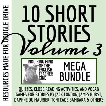 Preview of Short Stories Quiz, Close Reading, and Vocab Games Bundle (Vol. 3) - Google