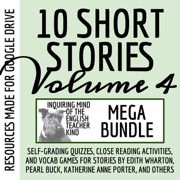 Preview of Short Stories Quiz, Close Reading, and Vocab Games Bundle (Vol. 4) - Google