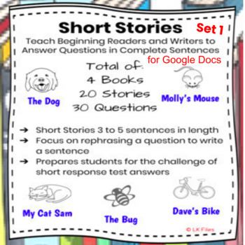 Preview of Short Stories SET 1 for Google Docs - Distance Learning 