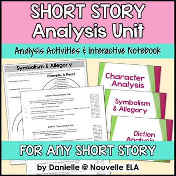 Preview of High School Interactive Notebook Short Story Unit - Literary Analysis