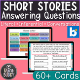 Short Stories WH Questions Boom Cards Speech Therapy Digit