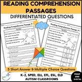 Short Stories With Comprehension Questions for SPED - WH Q