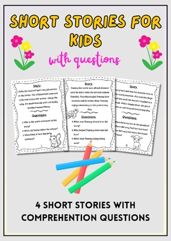 Preview of Short Stories With Question 1st Grade and Up | Reading Comprehension