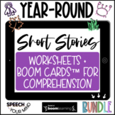 Short Stories Worksheets + Boom Cards™ Bundle | Spring Sum