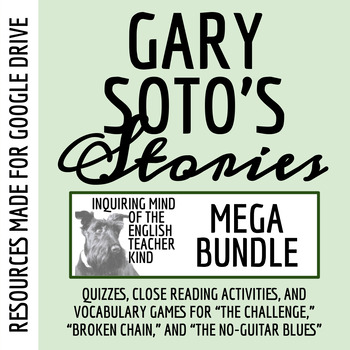 Preview of Short Stories by Gary Soto - Quizzes, Close Readings, and Vocab Games (Google)