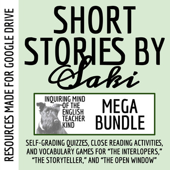 Preview of Short Stories by Saki - Quizzes, Close Readings, and Vocabulary Games (Google)