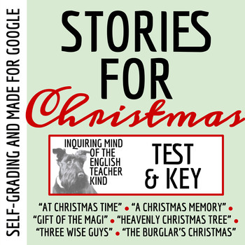 Preview of Short Stories for Christmas Test and Answer Key with Study Guide (Google Drive)