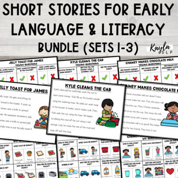 Preview of Short Stories for Early Language & Literacy Sets 1-3 BUNDLE