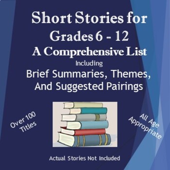 Preview of Short Stories for Grades 6-12:  A Comprehensive List