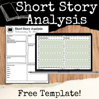 Preview of Short Story Analysis Template for ANY Story