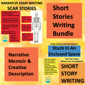 Preview of Two Short Story Forms: Narrative Memoir Writing, Timed Creative Writing, Rubrics