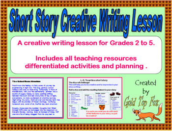 Preview of Short Story Creative Writing Lesson