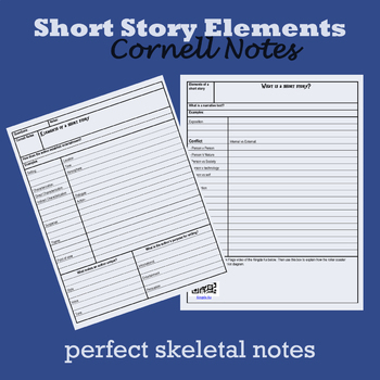 Preview of Short Story Elements Cornell Notes