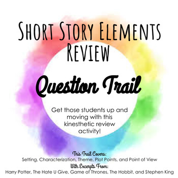 Preview of Short Story Elements Review Question Trail