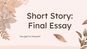 Preview of Short Story Essay Template/Graphic Organizer