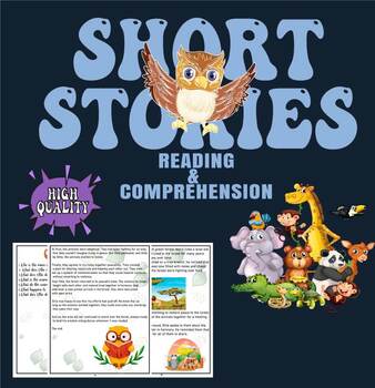 Preview of Short Story For Kids With Pictures| Reading Comprehension For Pre-K Animal Story