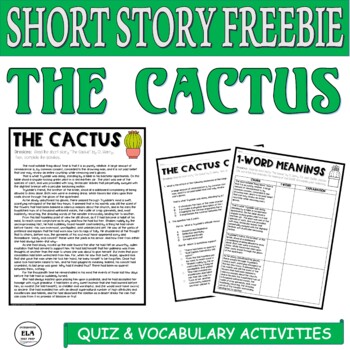 Preview of Short Story Freebie PDF O Henry Short Stories Quiz Activity The Cactus