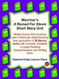 Short Story "It Rained for Stevie" Unit