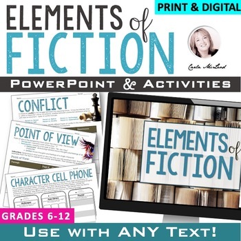 Preview of Elements of Fiction PowerPoint & Activities for ANY Text - Short Story Elements