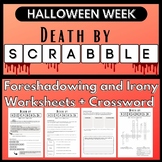 Halloween + Reading Comprehension "Death by Scrabble" Fore