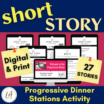 Preview of Short Story Reading Learning Stations Activity for Any Short Story Unit