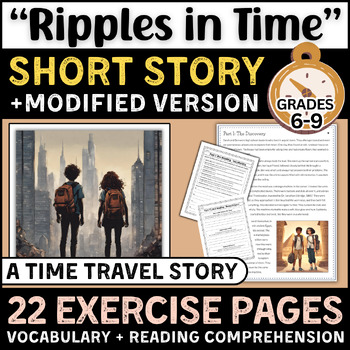 Preview of Time Travel SHORT STORY Full Unit! Reading with Comprehension Questions