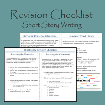 Preview of Short Story Revision Checklist