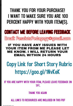 Preview of Short Story Rubric