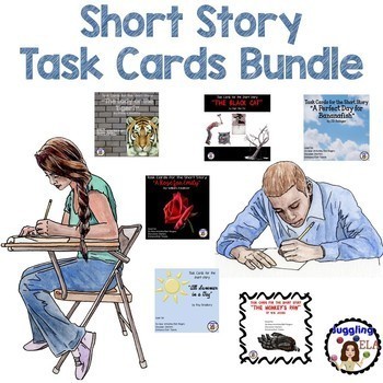 Preview of Short Story Task Cards Bundle