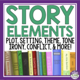 Story Elements Introduction - Short Story Elements Slides,
