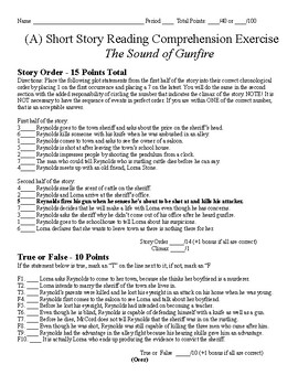Preview of Short Story Test - The Sound of Gunfire (a western)