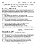 Short Story Test (plus literary terms) - There Will Come S