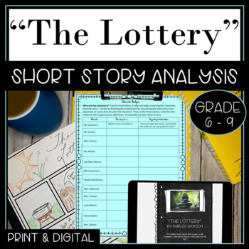 Preview of The Lottery Short Story Analysis, Writing and Textual Evidence Dystopian Lit