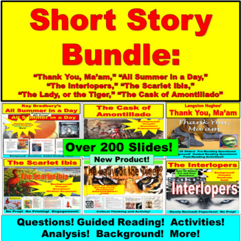 Preview of Short Story Digital Bundle:  Guided Reading, Background