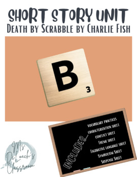 Preview of Short Story Unit: Death by Scrabble by Charlie Fish