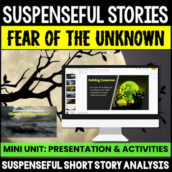 Preview of Short Story Unit - Mystery and Suspense - Scary Stories Horror - Suspenseful