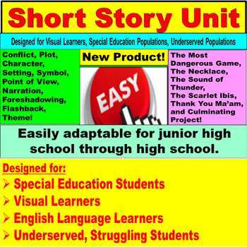 Preview of Middle School Short Story Unit:  Digital, Google Slides, PowerPoint
