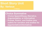 Short Story Unit - Summative/Final Choice Essay - Prompt/Outline