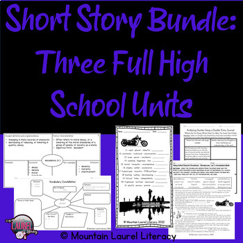 Preview of Short Story Units Bundle for High School