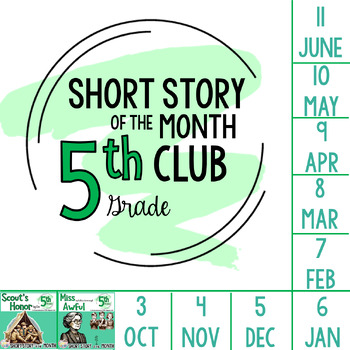 Preview of Short Story Units for Middle School Short Story of the Month Club, 5th Grade