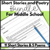 Short Story and Poetry Unit for Middle School Reading Comp
